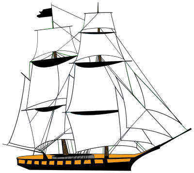 Sailing Ship White clipart