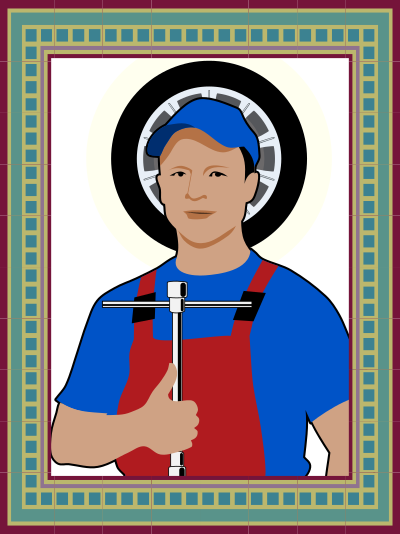 Saint Auto mechanic by Rones clipart