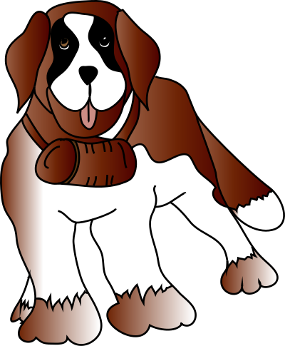 saint Bernard\'s dog clipart
