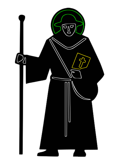 Saint monk 7 clipart