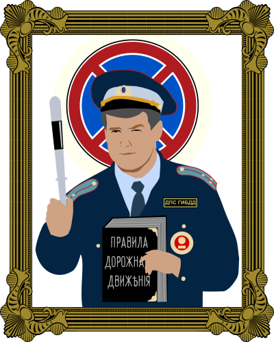 Saint Traffic inspector by Rones clipart