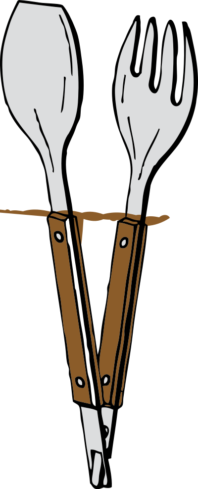 Salad tongs clipart