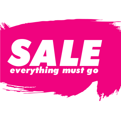 Sale banner for storefront clipart