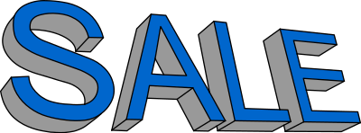 Sale in 3D clipart