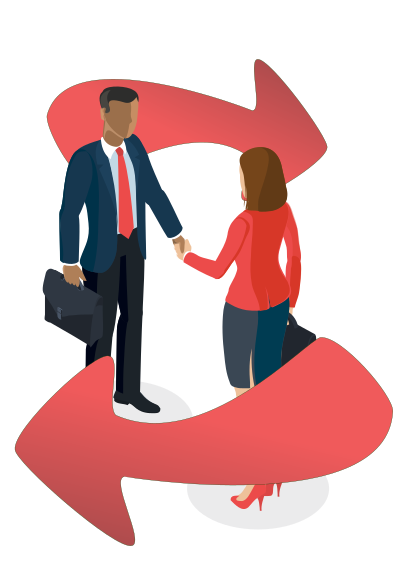 Sales Between Man and a Woman clipart