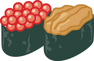Salmon roe sushi (#3) clipart