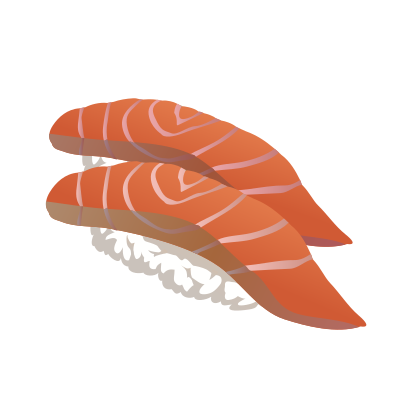 Salmon sushi (nigiri) clipart