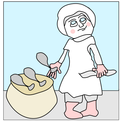Salting herring clipart