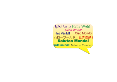 Saluton Mondo clipart