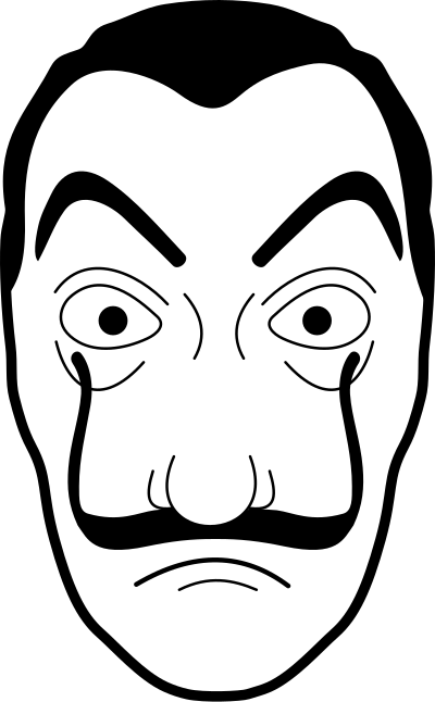 Salvador Dali mask clipart
