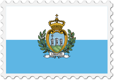 San Marino flag stamp clipart
