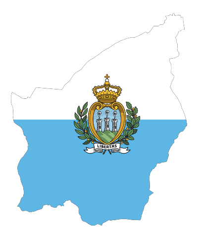 San Marino Map Flag clipart