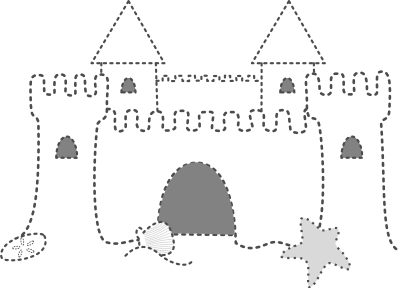 Sand castle clipart