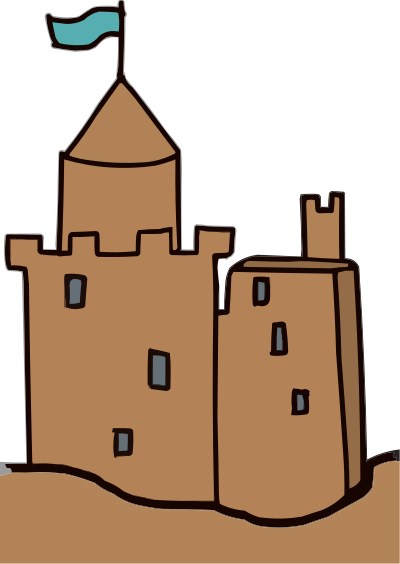 Sand castle clipart