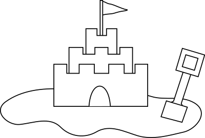 Sand castle clipart