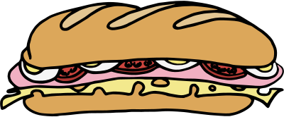 Sandwich-one clipart