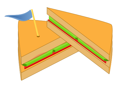 Sandwich with a Flag clipart