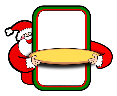 Santa and Pizza clipart