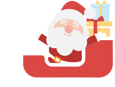 Santa and sleigh 2 clipart