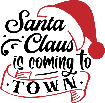 Santa Claus is coming to town clipart