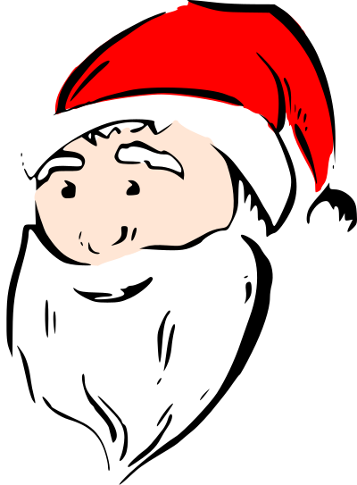 Santa face clipart