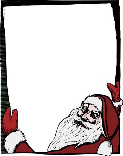 Santa Frame - Colour clipart