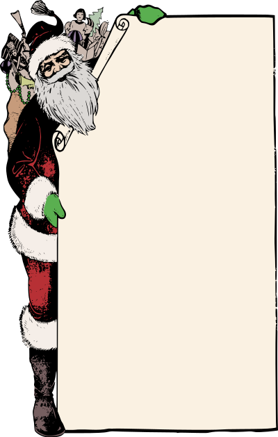 Santa Frame - Colour Remix clipart