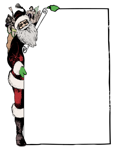 Santa Frame - US Letter Size - Color Remix clipart