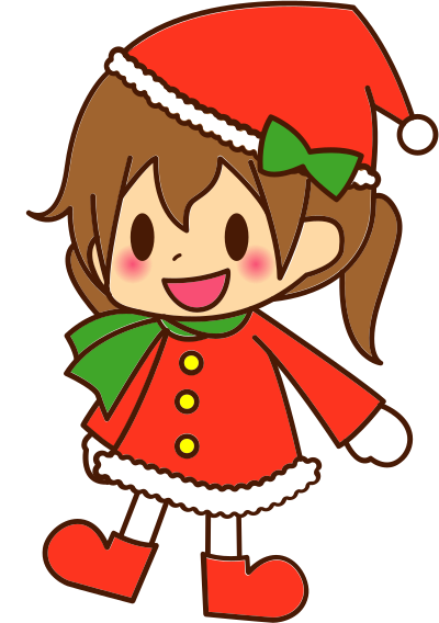 Santa girl clipart