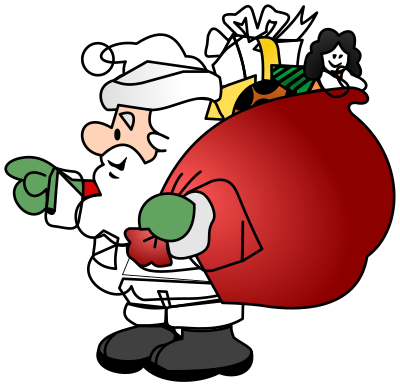 Santa - Green Gloves clipart