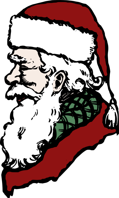 Santa Head - Colour clipart