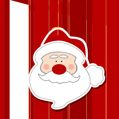Santa Head Ornament clipart