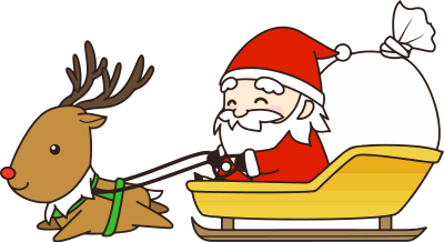 Santa in Sleigh (#2) clipart