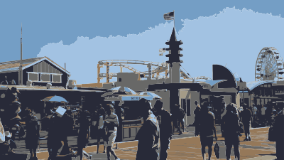 Santa Monica Pier California 2013-08-17 clipart