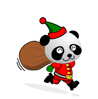 Santa Panda clipart