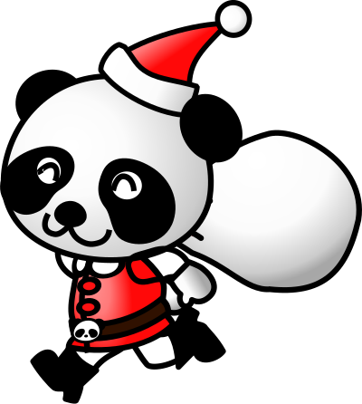 Santa Panda clipart