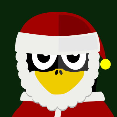 Santa Penguin clipart