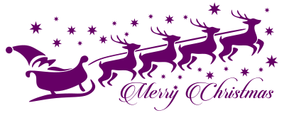 Santa Reindeer Typography clipart