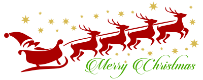 Santa Reindeer - Xmas Colours clipart