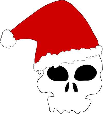 Santa skull clipart