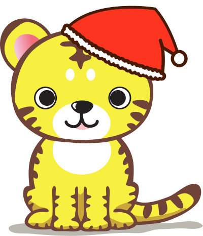 Santa Tiger clipart
