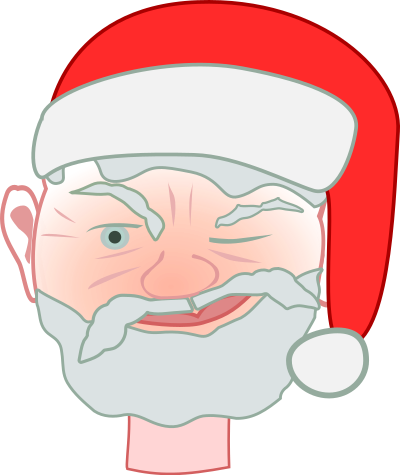 Santa winking 1 clipart