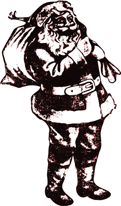 Santa with a Bag - 1907 clipart
