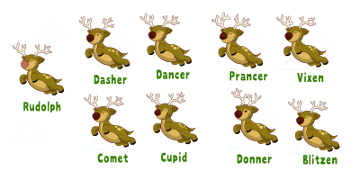 Santa's Reindeer clipart