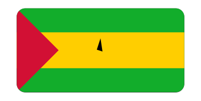 Sao Tome and Principe flag (bevelled) clipart