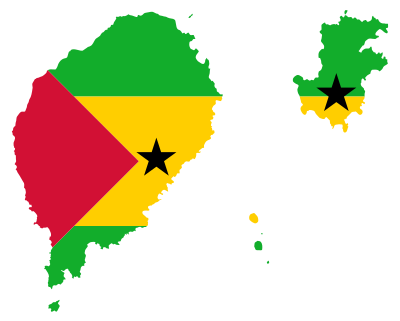 Sao Tome And Principe Flag Map clipart
