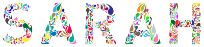 Sarah Typography clipart
