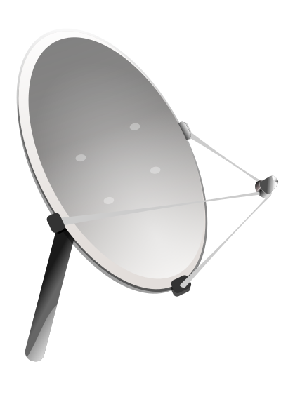 Satellite antenna (dish) clipart