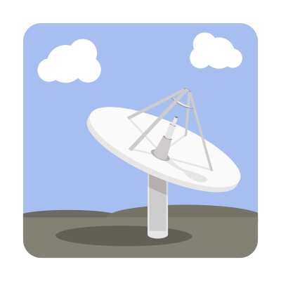 Satellite Dish Base Station clipart