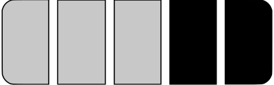 Satisfactory progress 3 out of 5 gray clipart